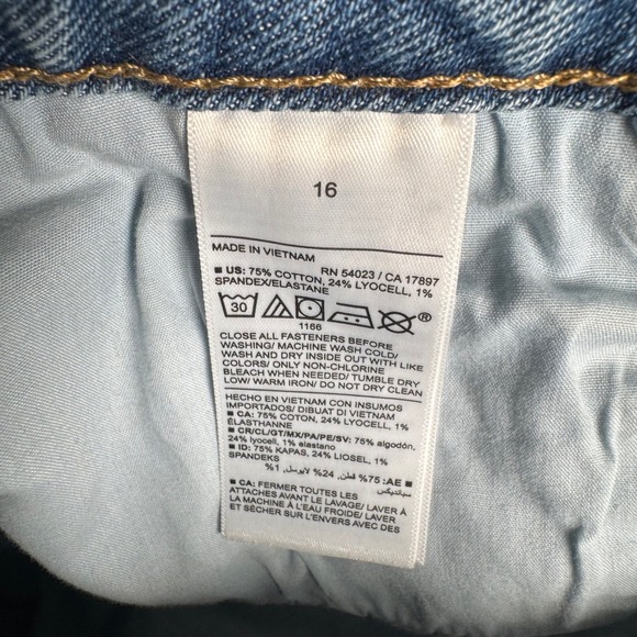 Old Navy Sky Hi Wide Leg Jeans Womens 16 Light Wash Y2K Extra High Rise - Picture 5 of 12